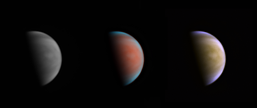 Venuše v UV a nepravých barvách L(UV)IRUVUV