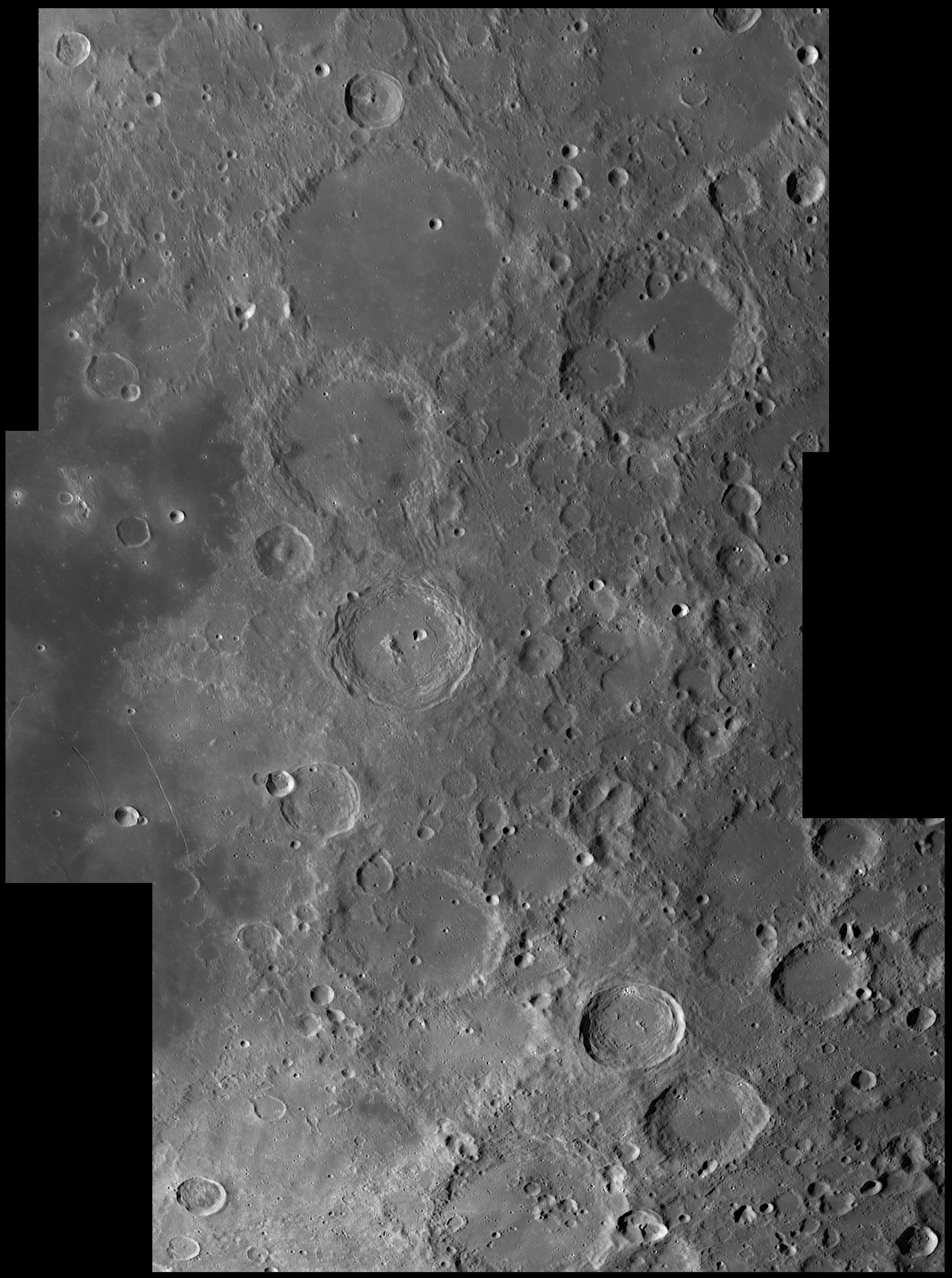 Od kráteru Ptolemaeus ke kráteru Purbach a Hell Q