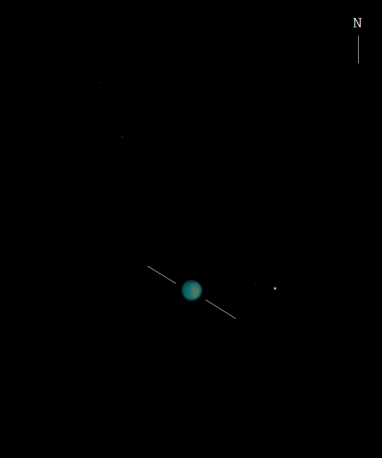 Uran IRRGB a jeho 4 měsíce