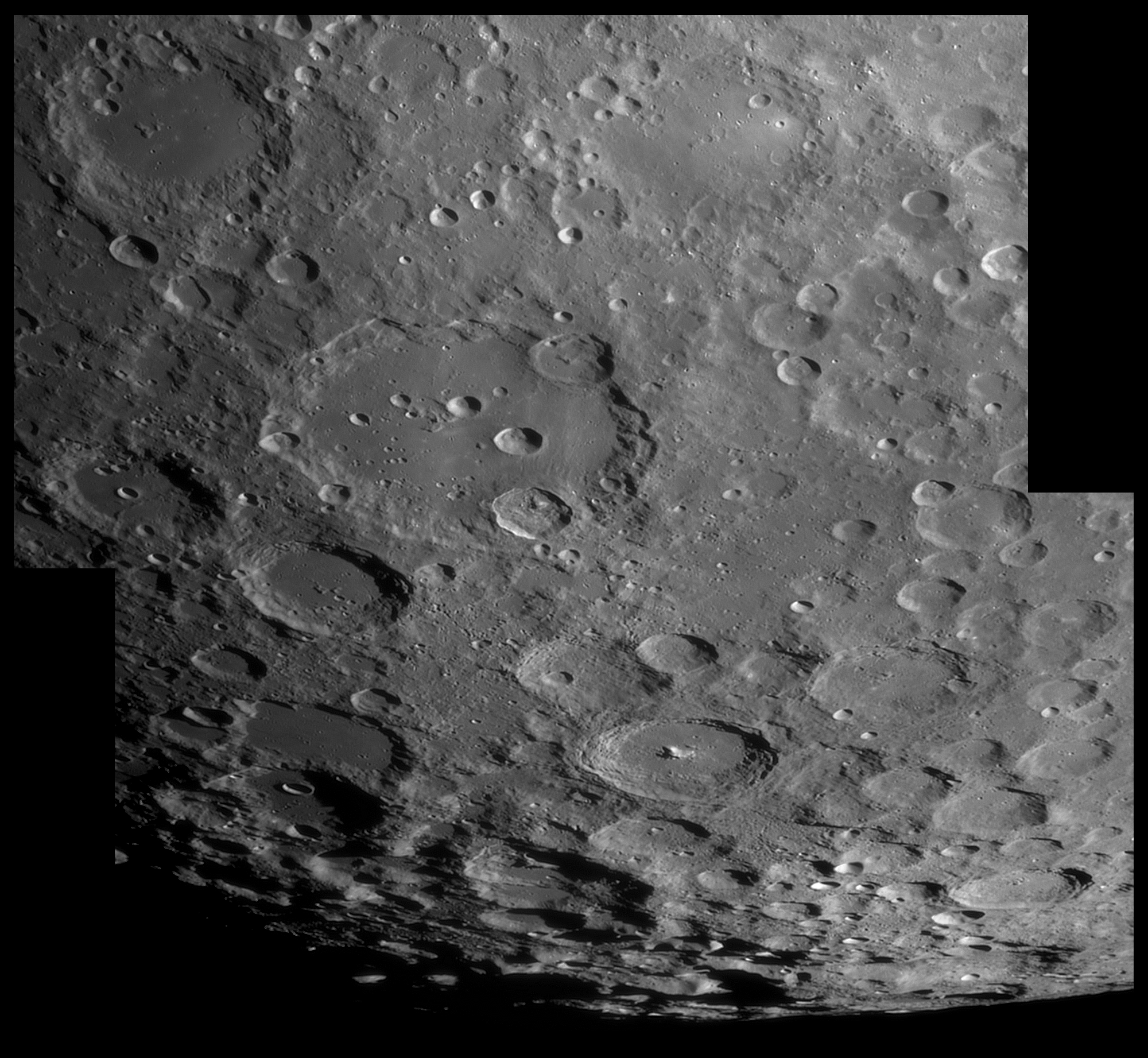 Clavius, Moretus a Jižní pahorkatina