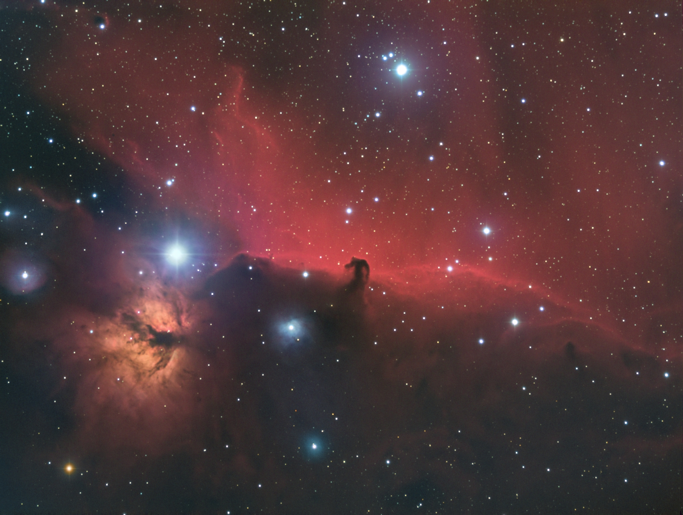 Horsehead and Flame nebula - HaRGB