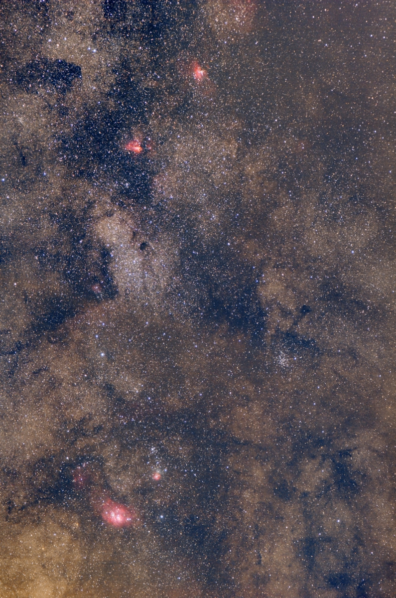 Mléčná dráha mezi M8 a M16, M17 - nové zprac.