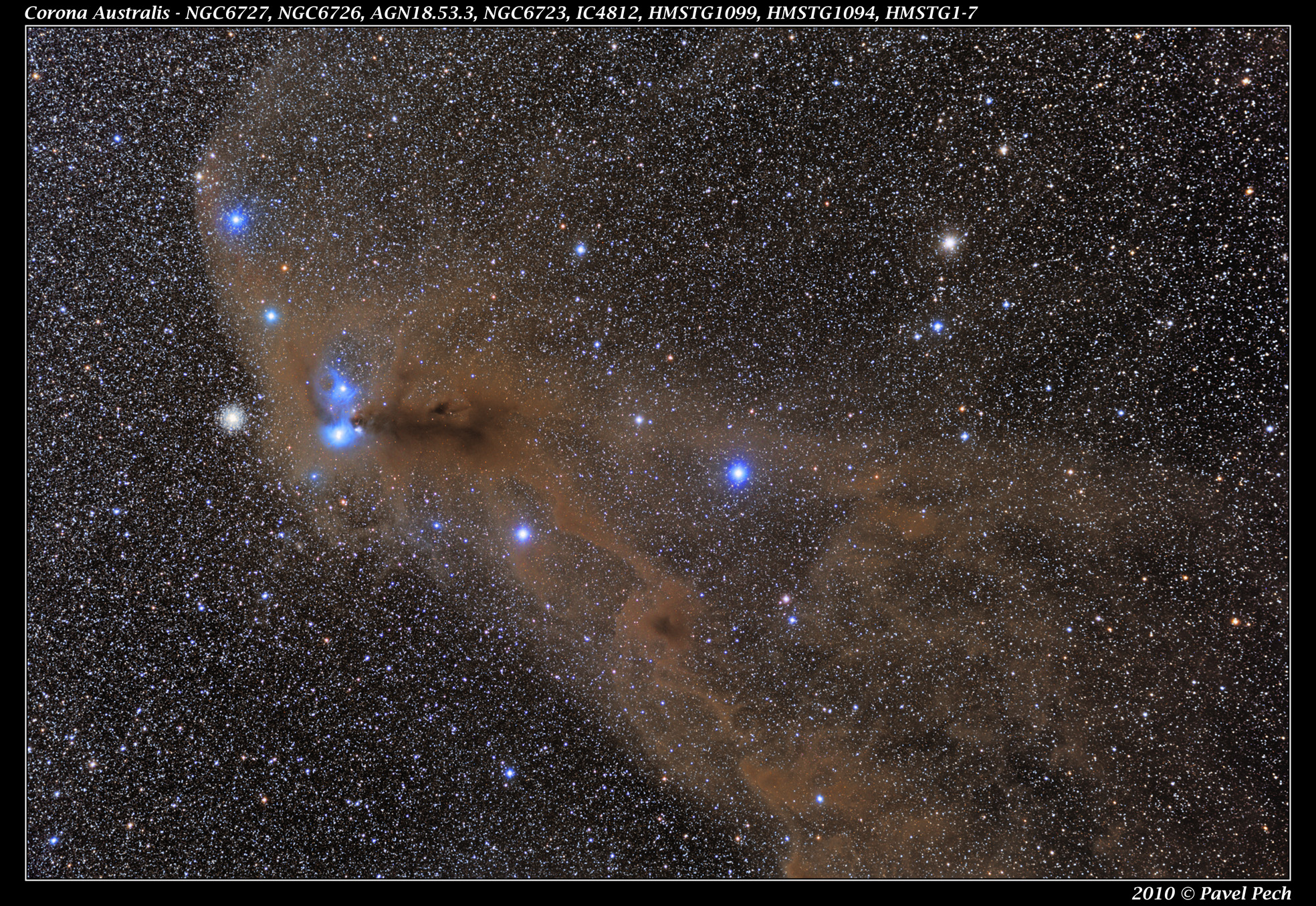 Corona Australis, NGC6727, NGC6726, AGN18.53, IC4812, HMSTG1099