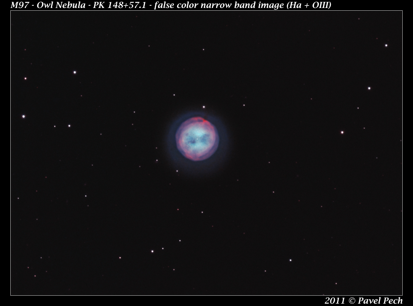 M97 - Owl Nebula - PK 148+57.1 - false color narrow band