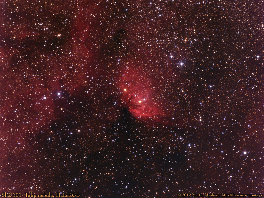 Sh2-101, Tulip nebula, HaLsRGB