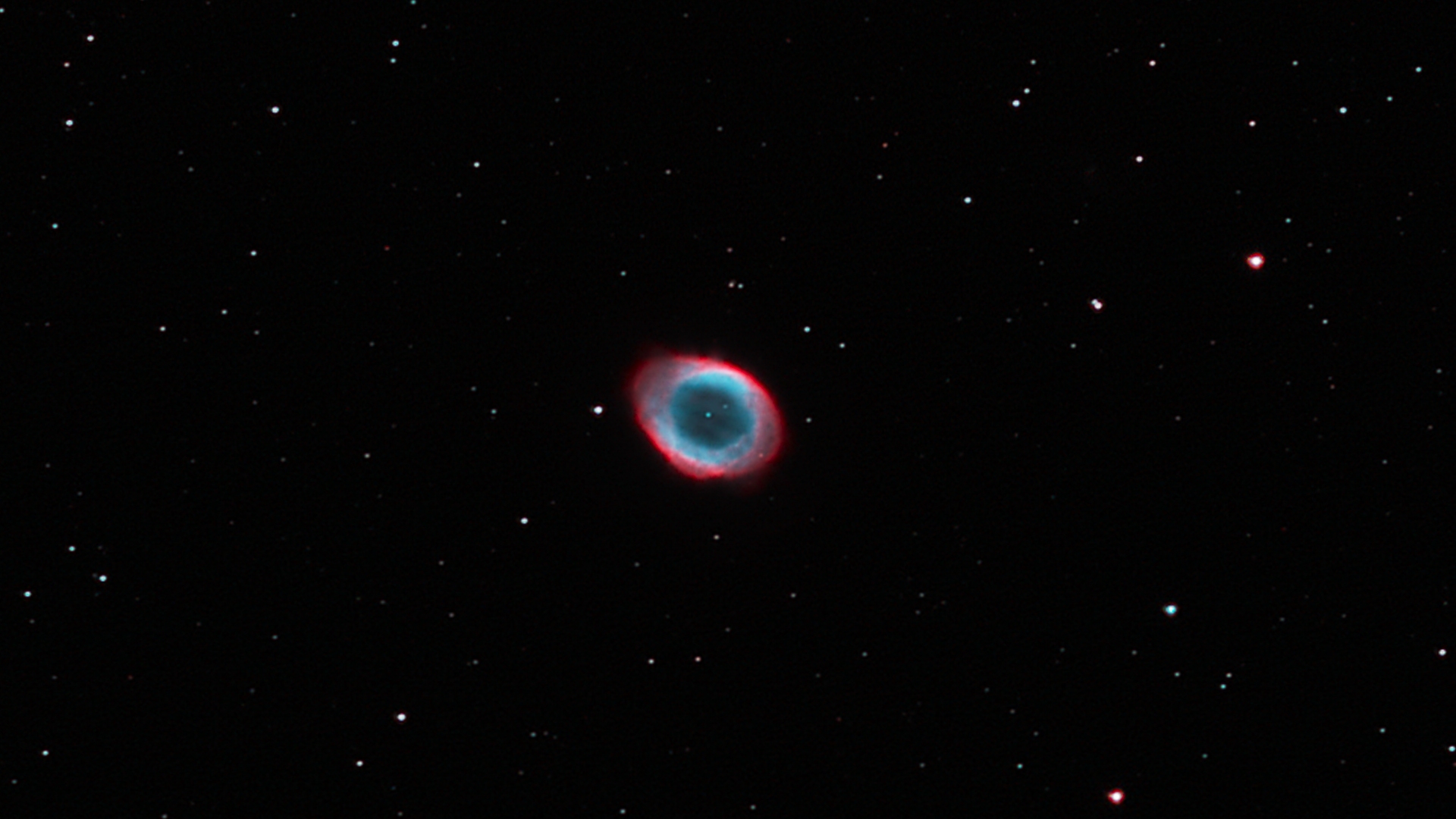 planetární mlhovina M57 - bicolor