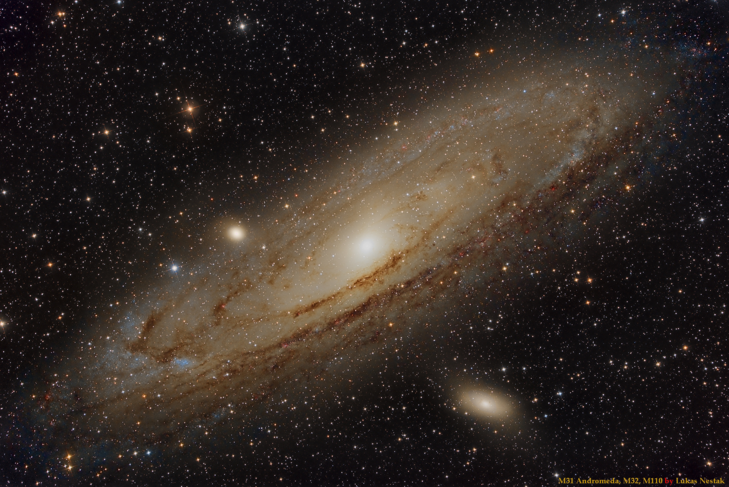 M31 Andromeda, M32 a M110 