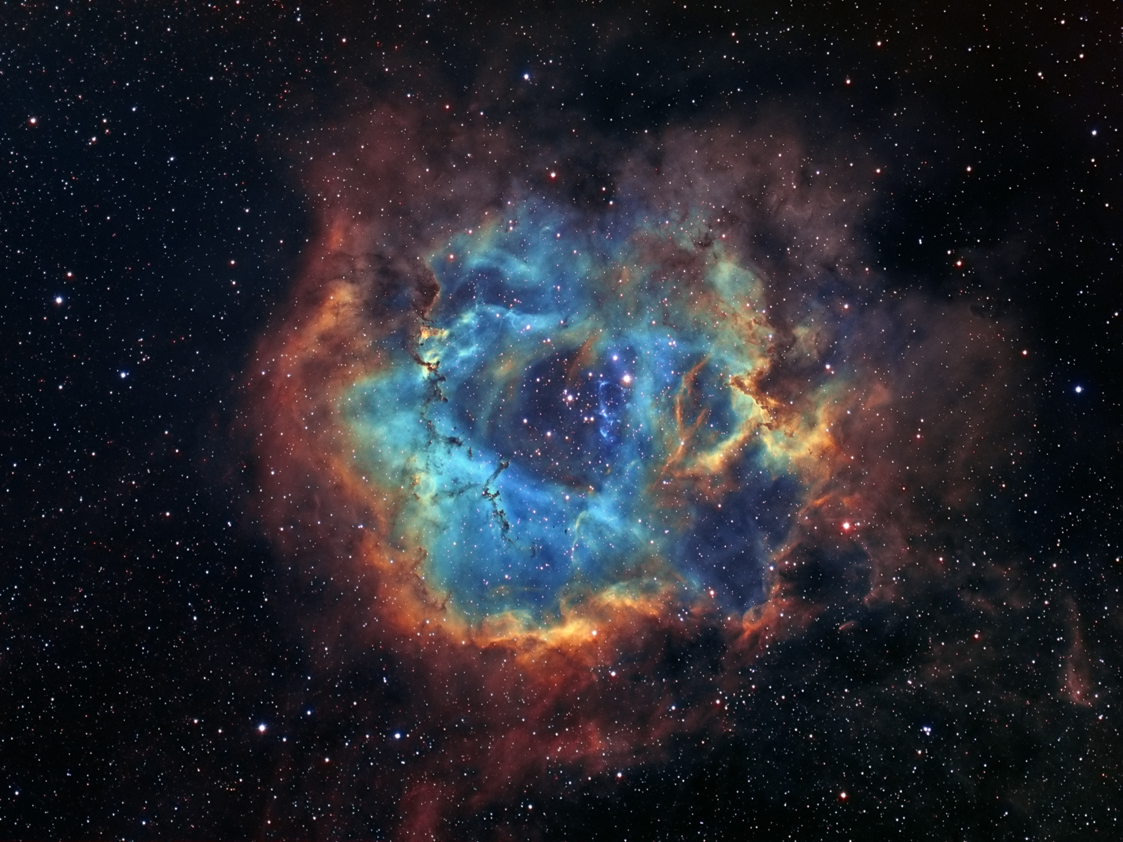 NGC2237 Rosette Nebula - HST Palette