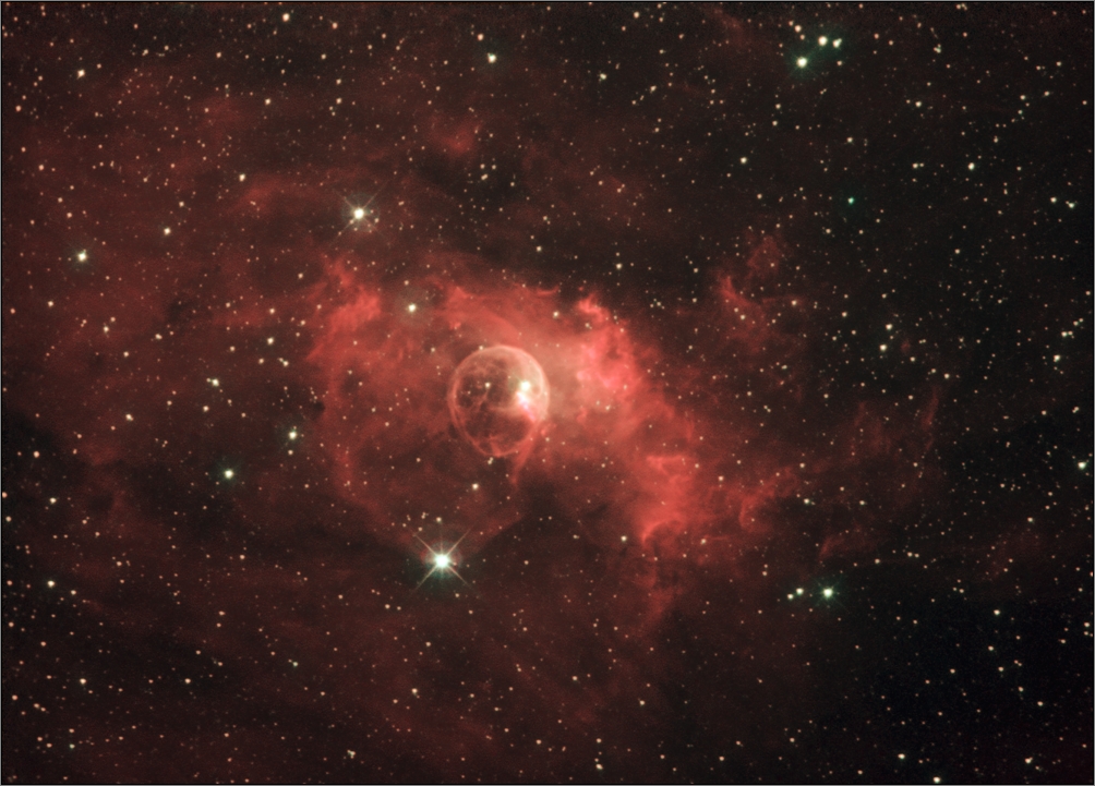 NGC7635 Bublinka-bicolor HA, OIII
