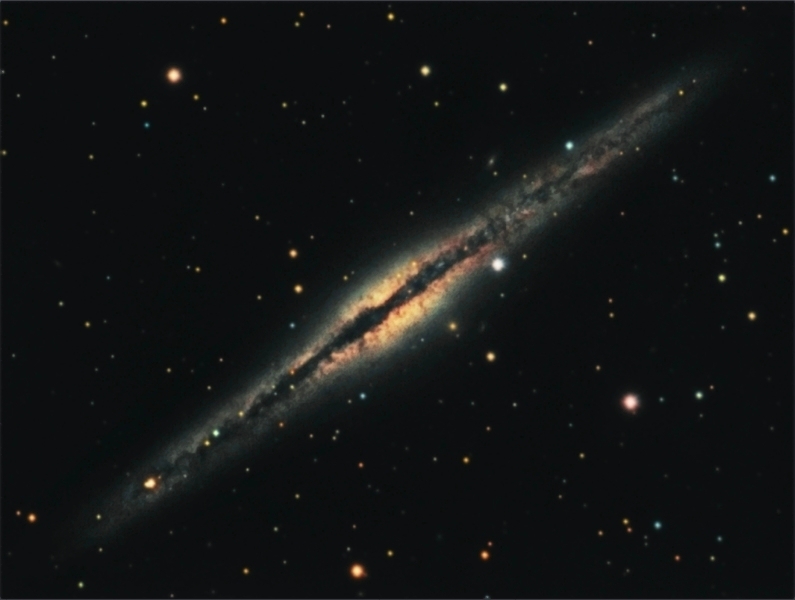 NGC891, Caldwell23 v LRGB - první zpracování