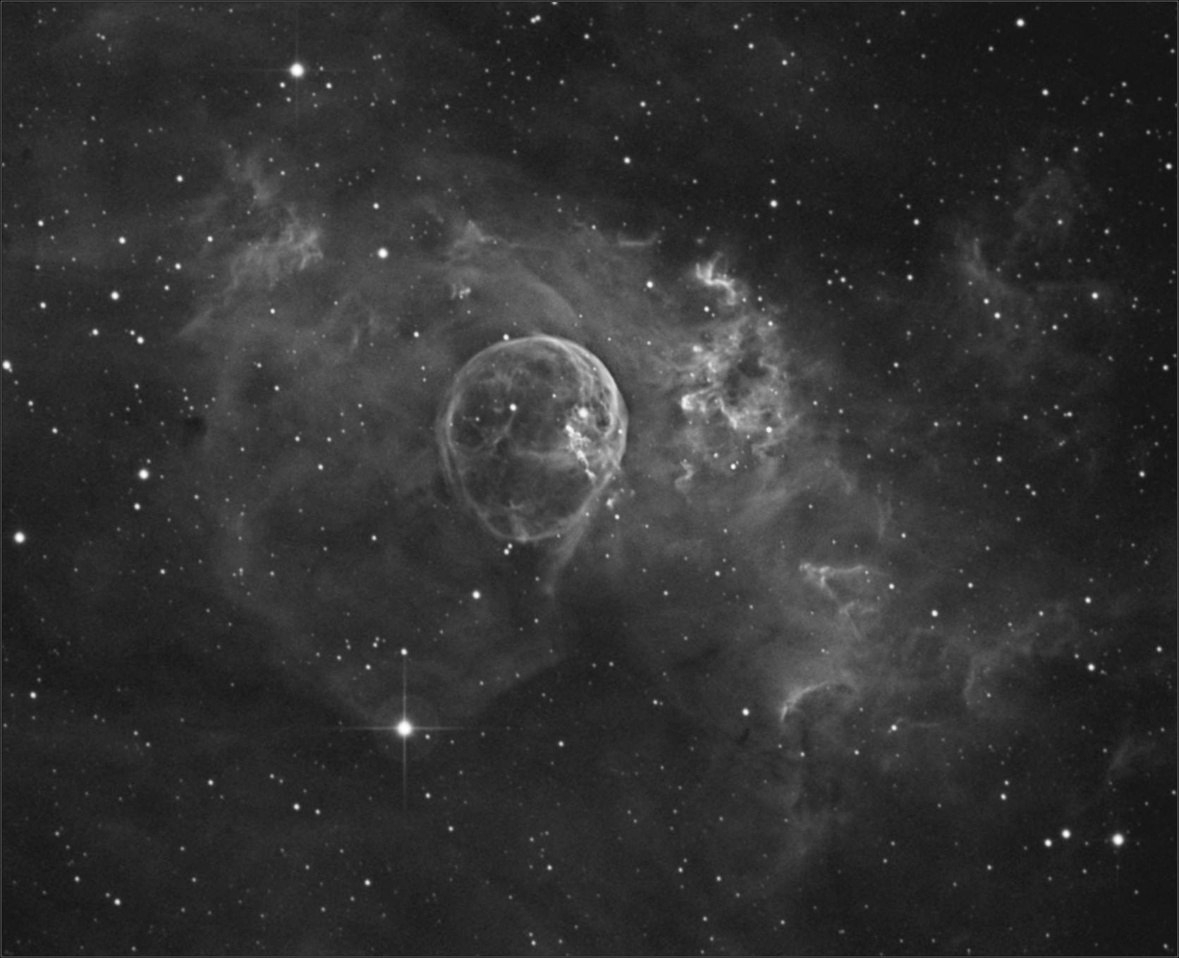 NGC7635, Caldwell 11 Bublinka v Ha, 100%, ořez