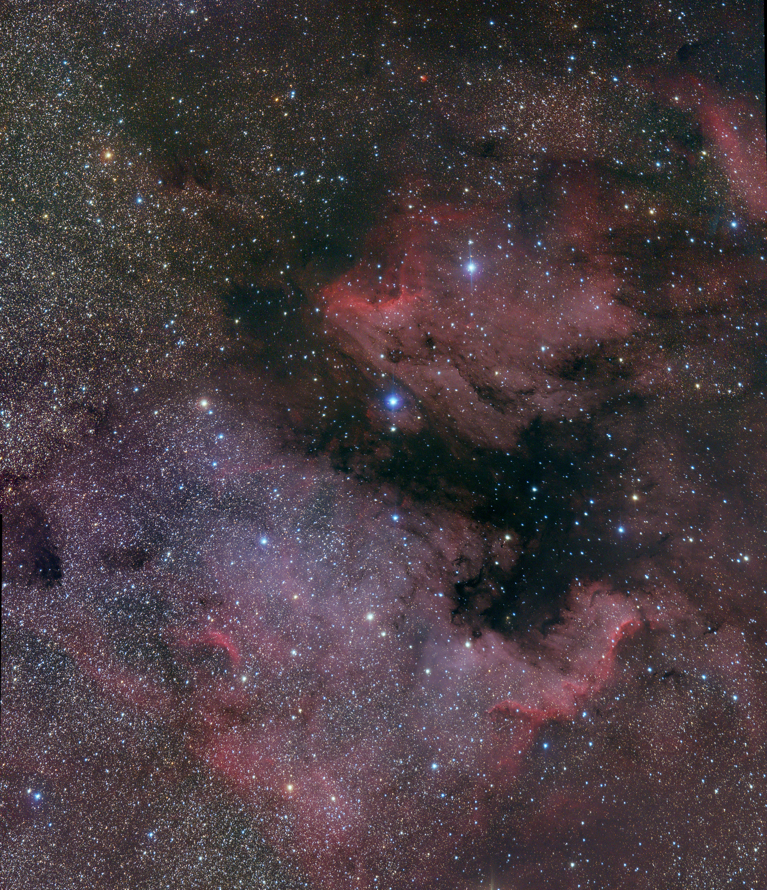 Amerika a Pelikán NGC 7000 a IC 5070