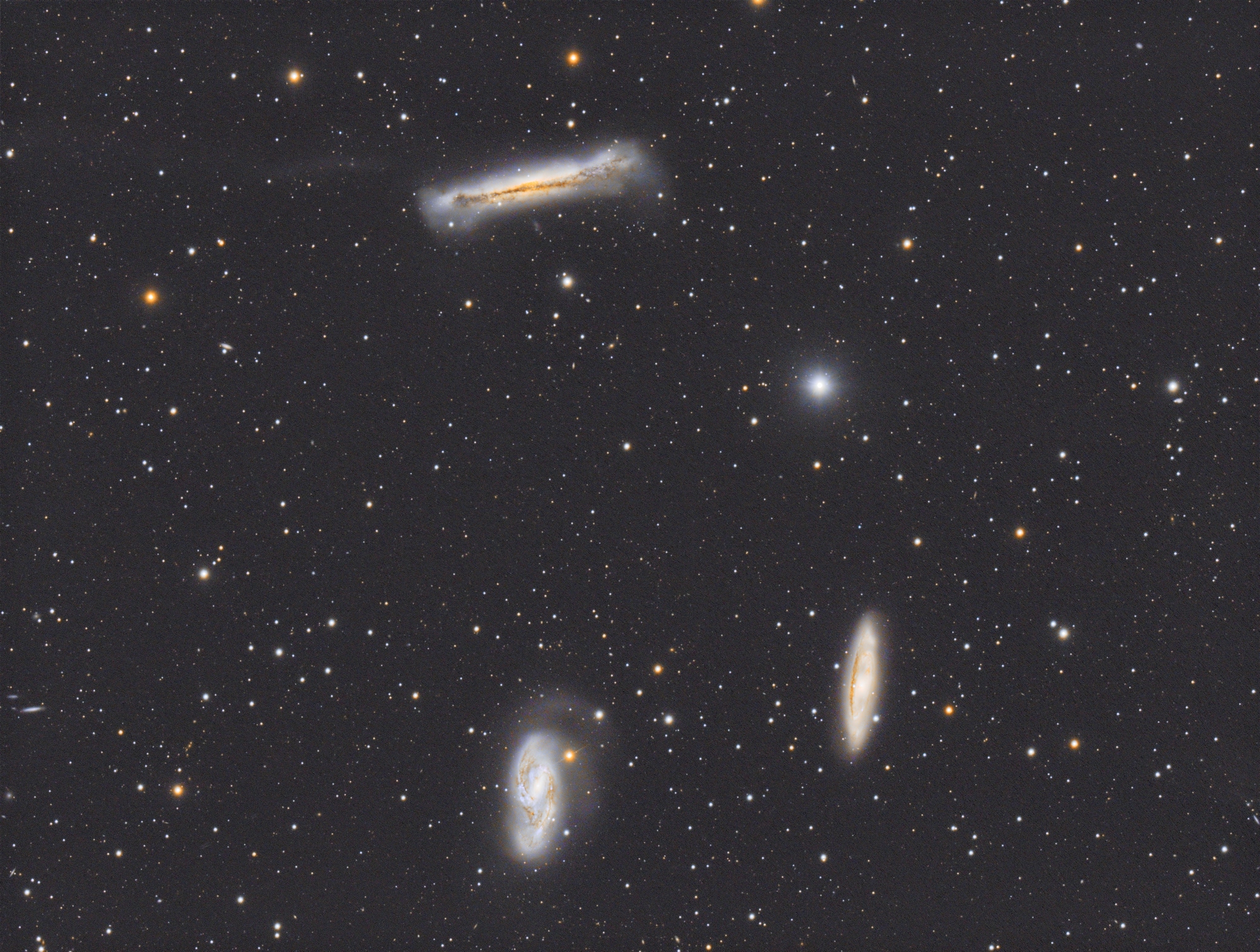 Leo Triplet,  M66, M65, NGC3628