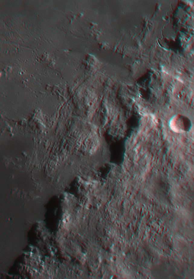 Montes Apenninus 3D anaglyf