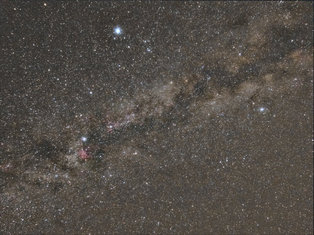 mlecna draha v Labuti