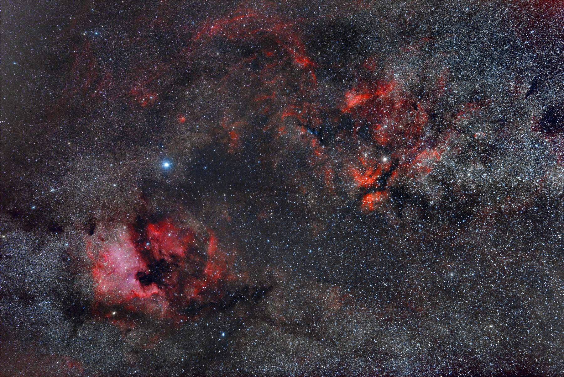 Cygnus, NGC7000, IC5070, Deneb