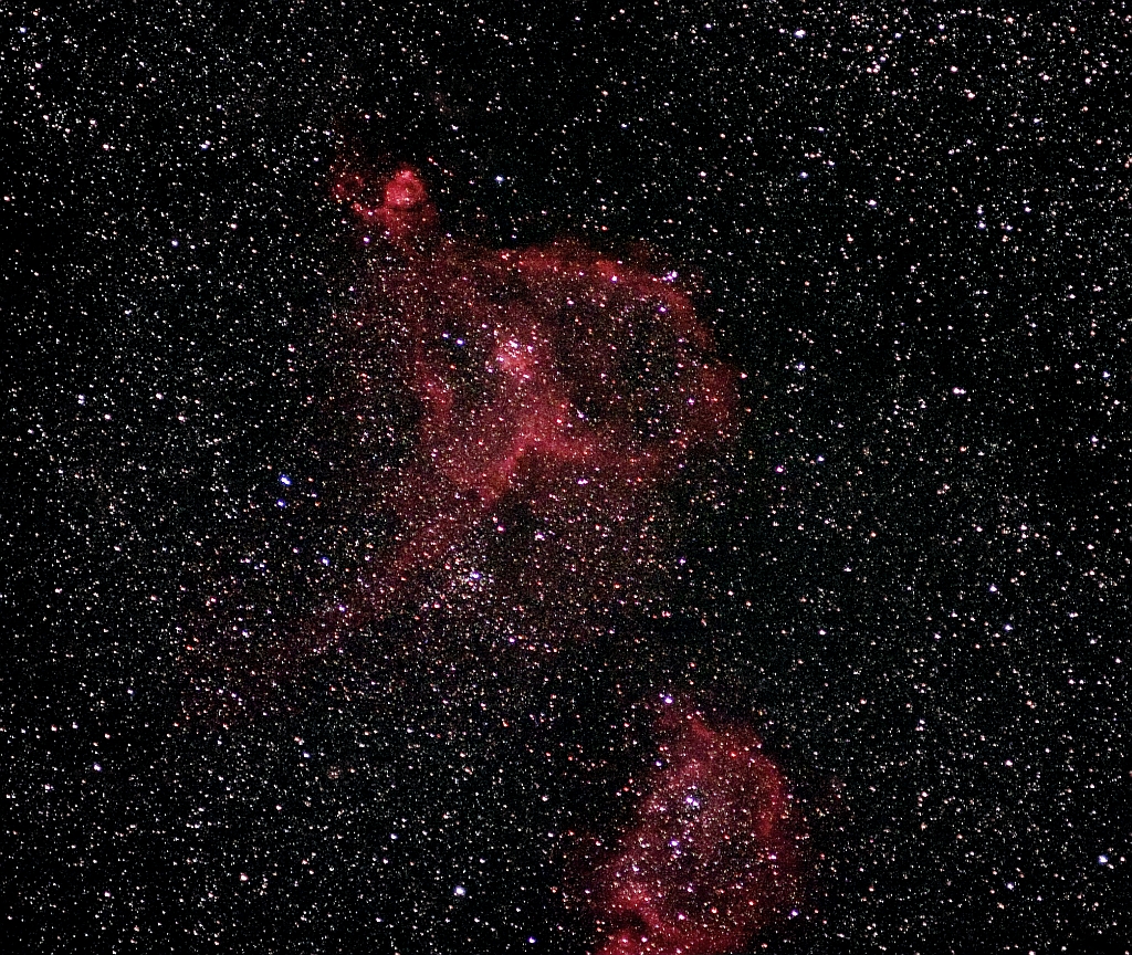 IC 1805 + IC 1848 - Srdce a duše