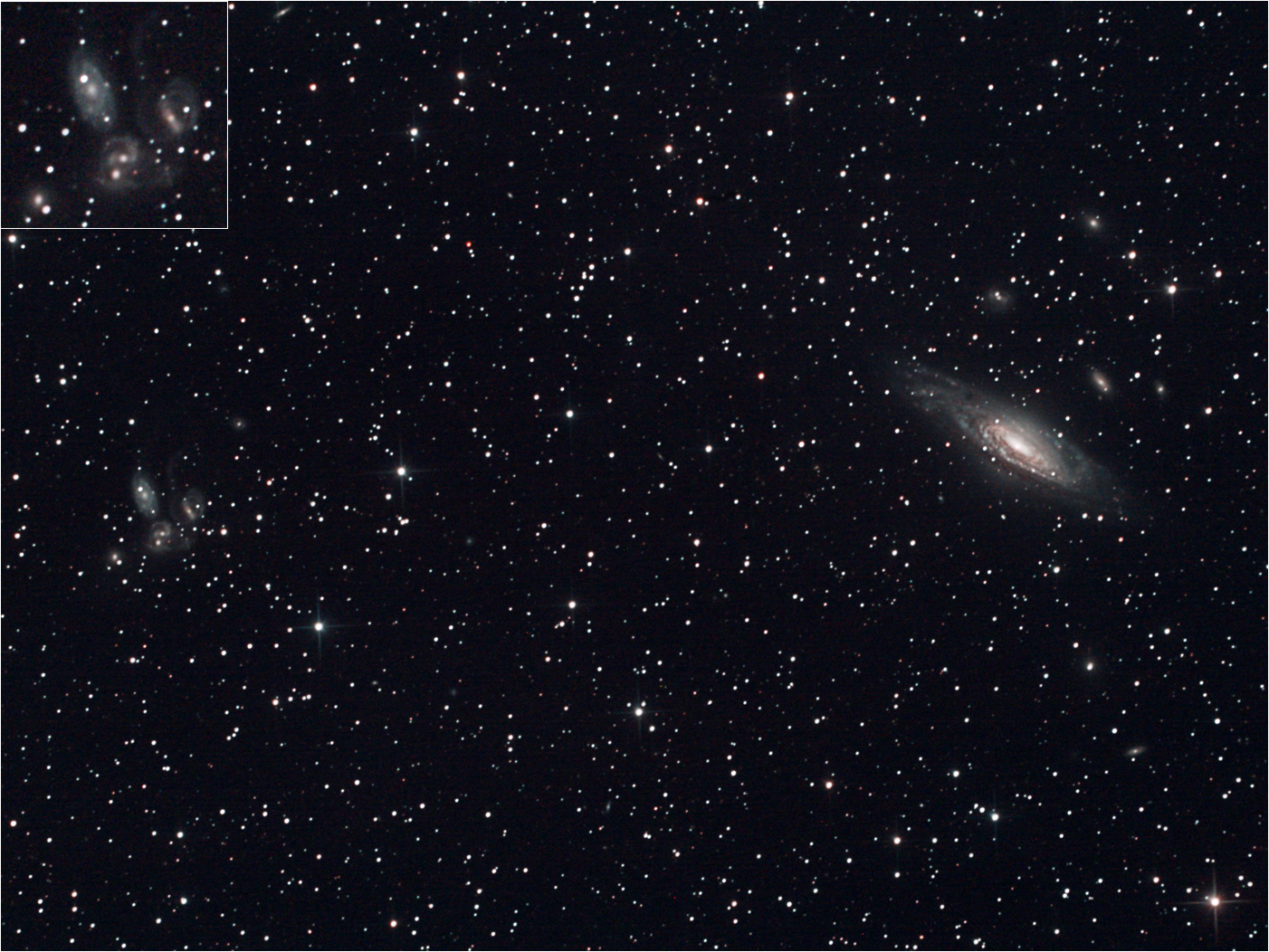 NGC7331 a Stephanův kvintet