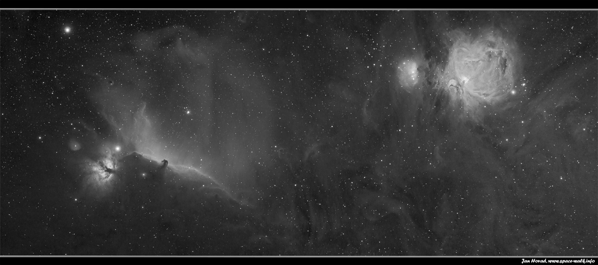 Emisní mlhoviny souhvězdí Orion (IC434,B33,M42,NGC2024)  