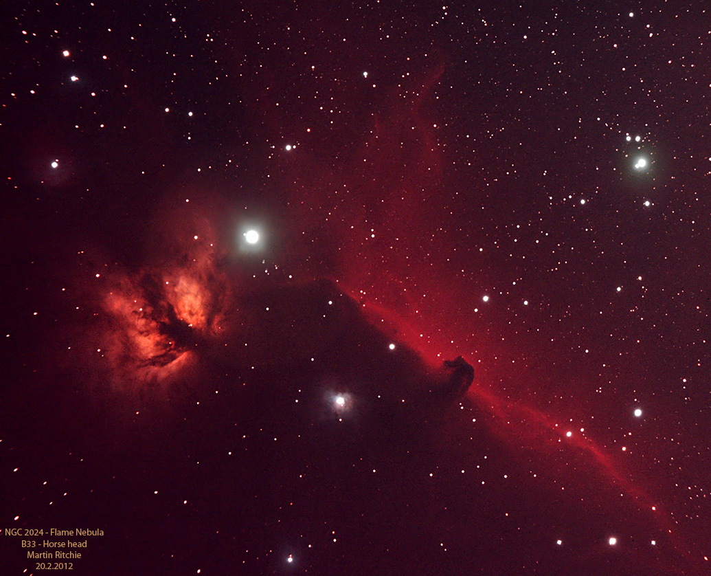 B33,Horse head,Alnitak,plaminek,NGC2024,NGC2023, rework