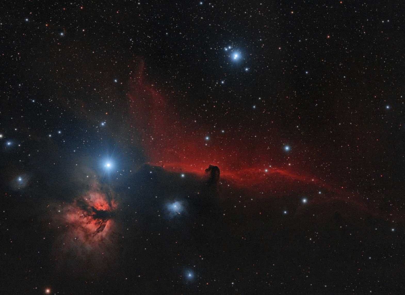 Barnard 33 - Konská hlava, NGC 2024 - Plameň