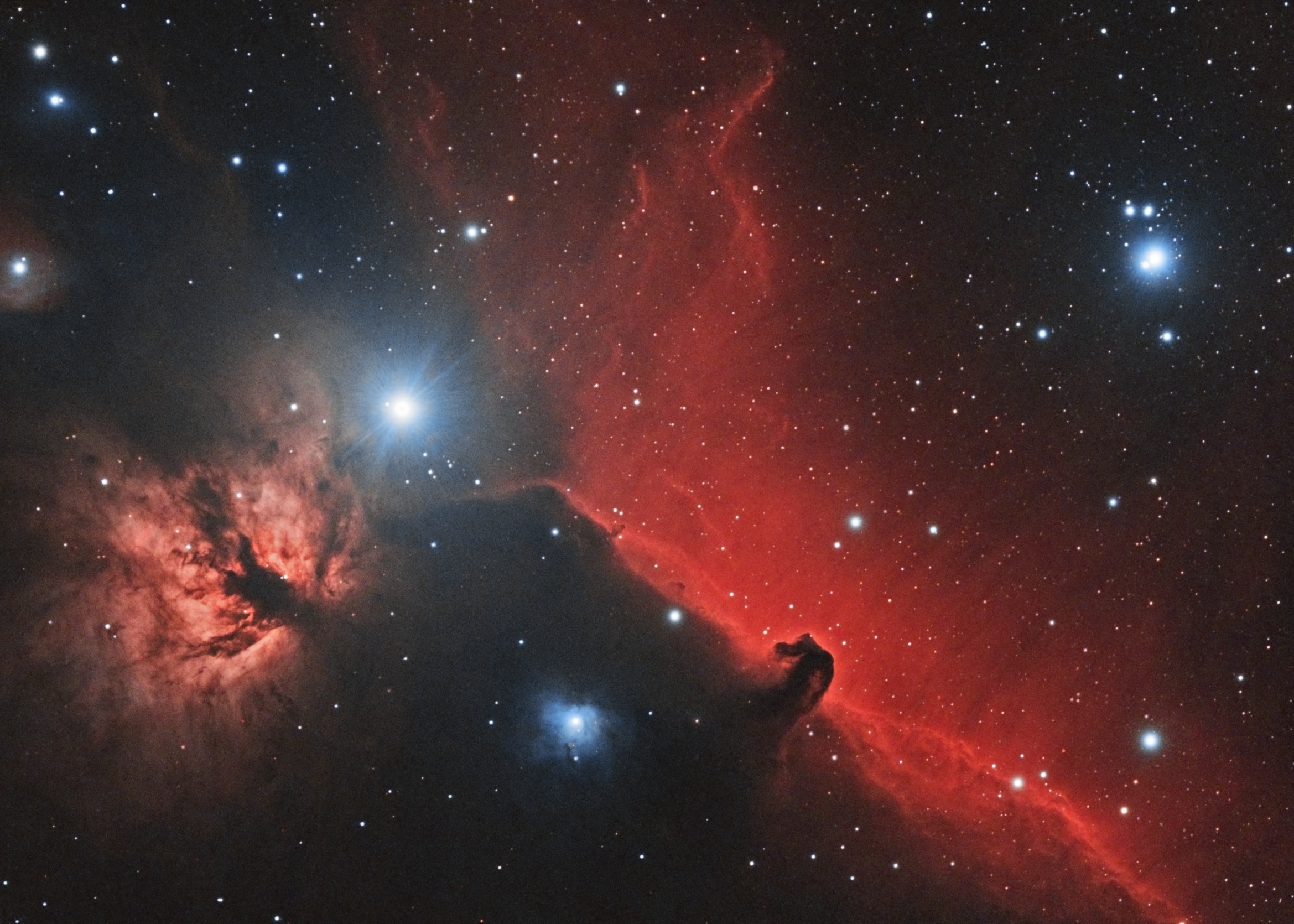 Barnard 33-Konská hlava, NGC 2024-Plameň (HaRGB)