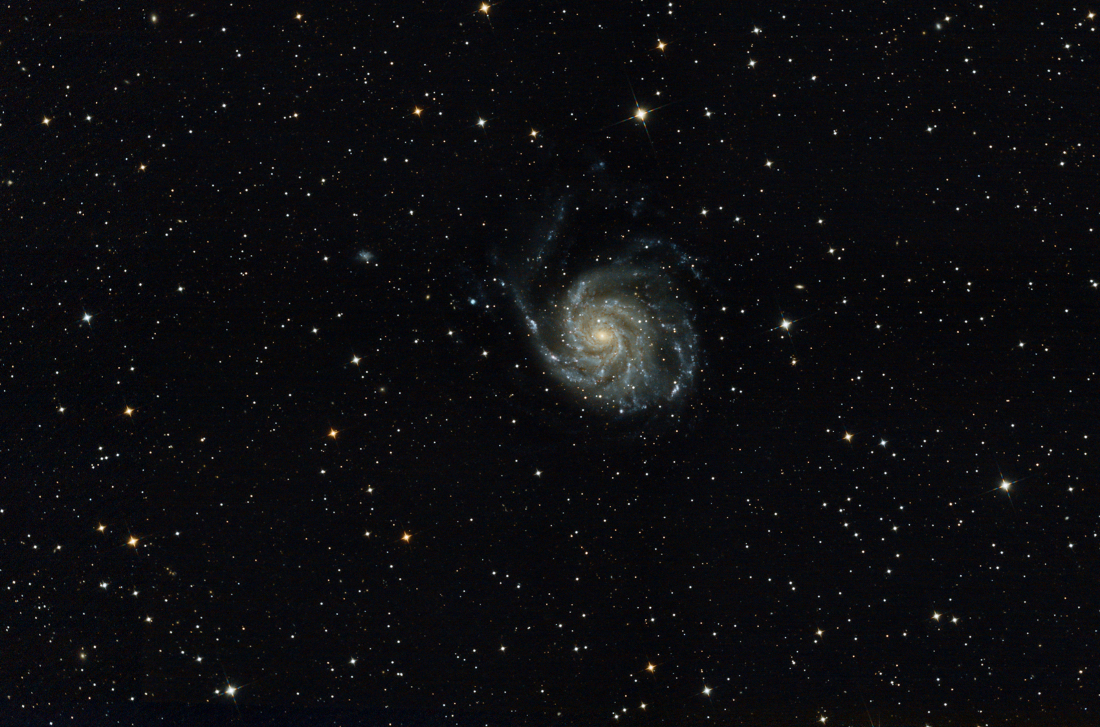 Galaxie M101 v UMa, NGC 5457, 5477,