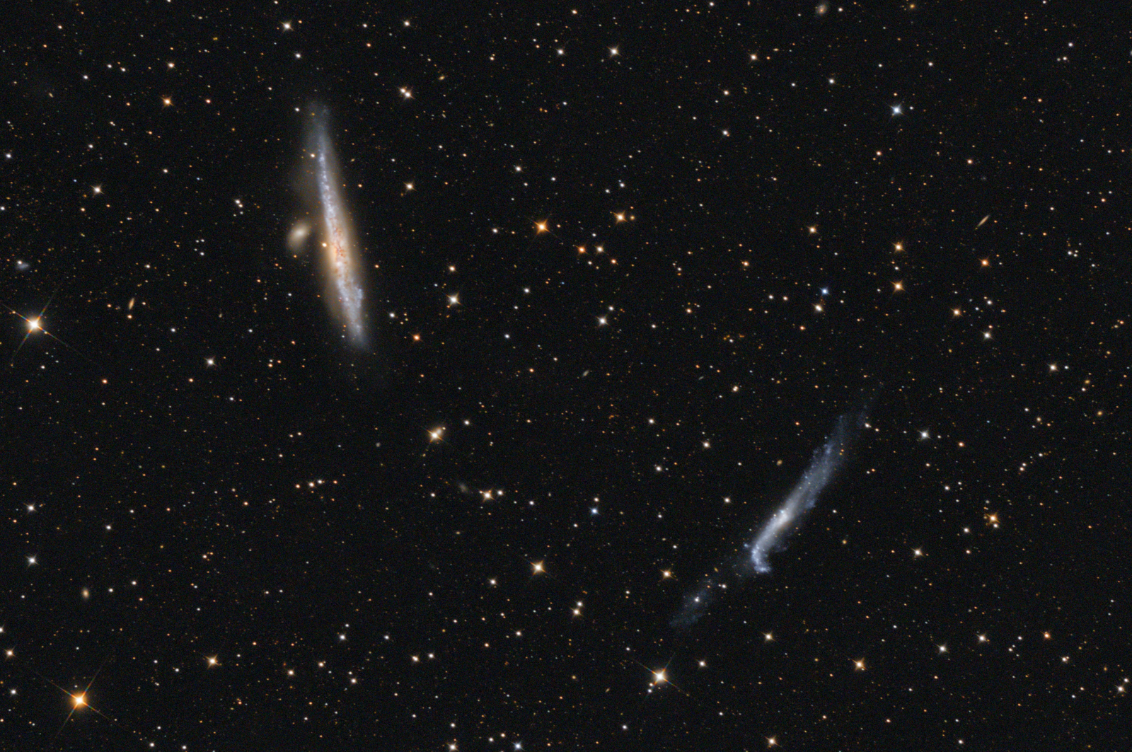 Galaxie NGC 4631 a NGC 4656 v CVn
