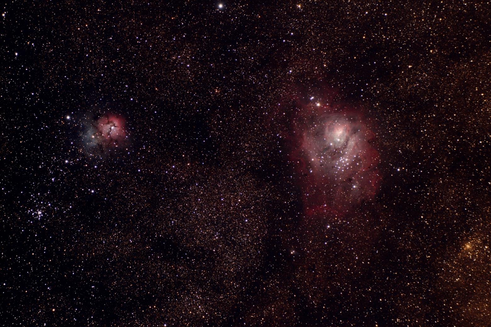 Laguna a Trifid - M8 a M20