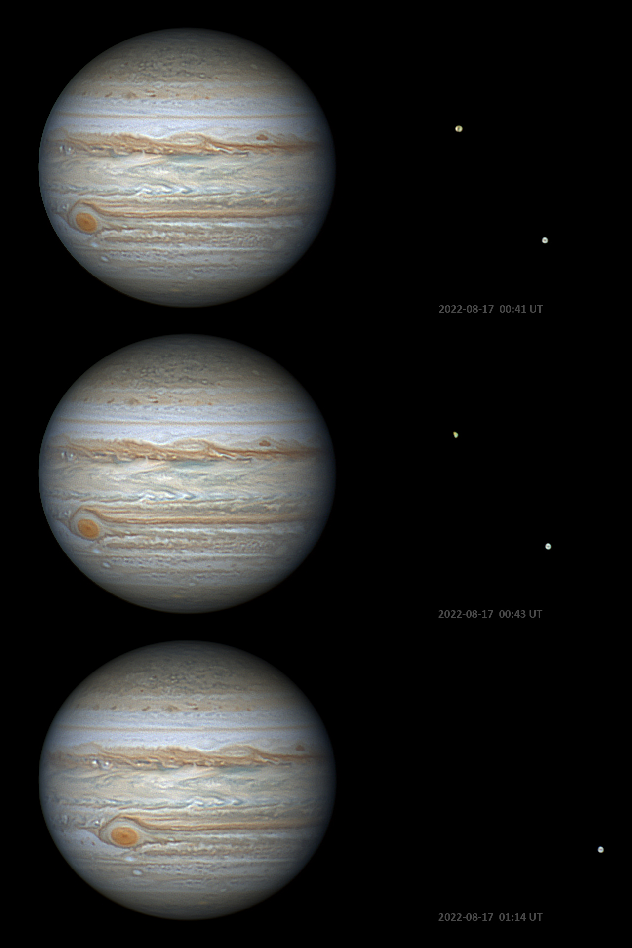 Jupiter a mesiace Io a Európa