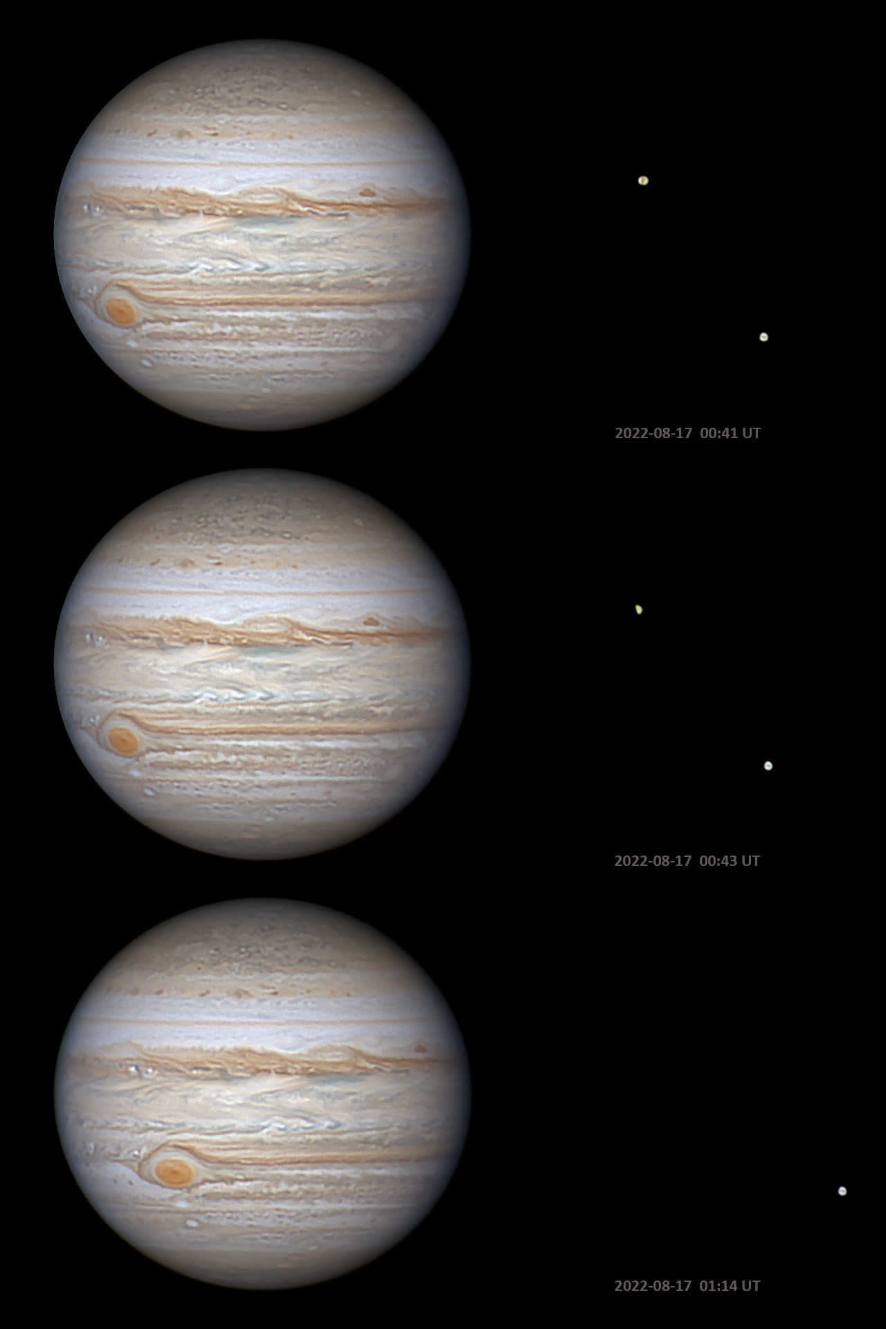 Jupiter a mesiace Io a Európa (verzia 2)