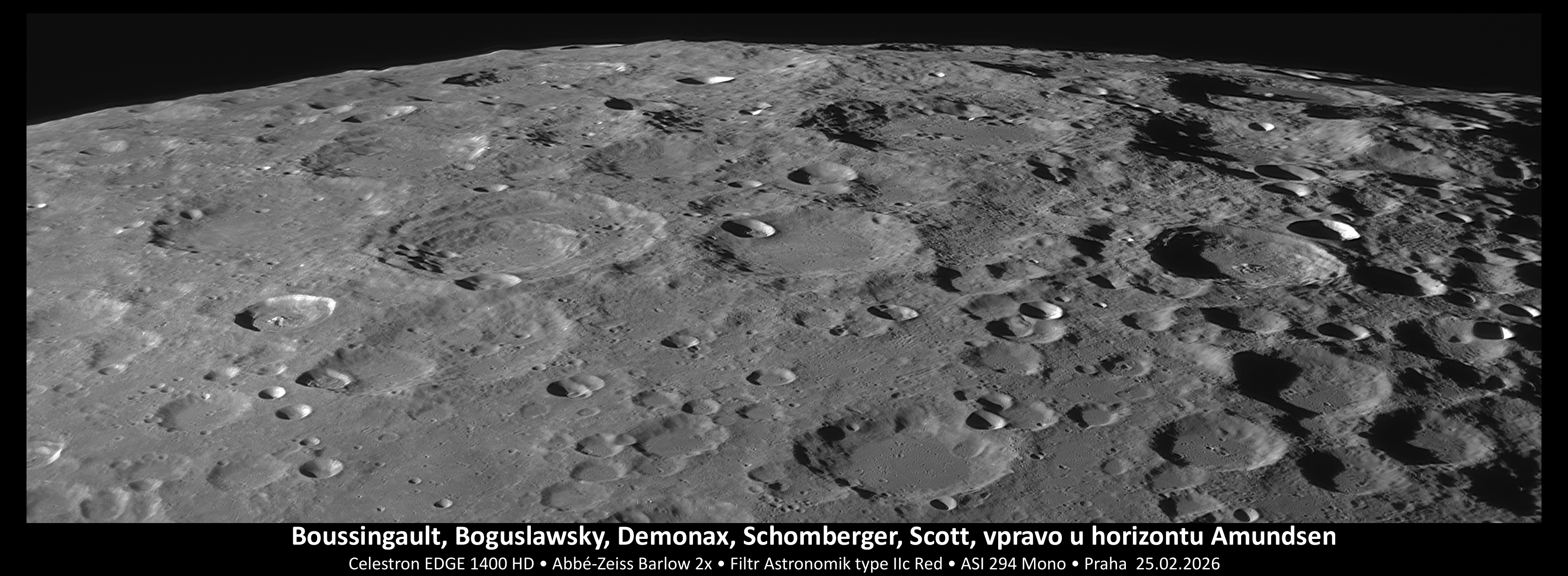 Krátery Boussingault, Boguslawsky, ... Scott a  Amundsen