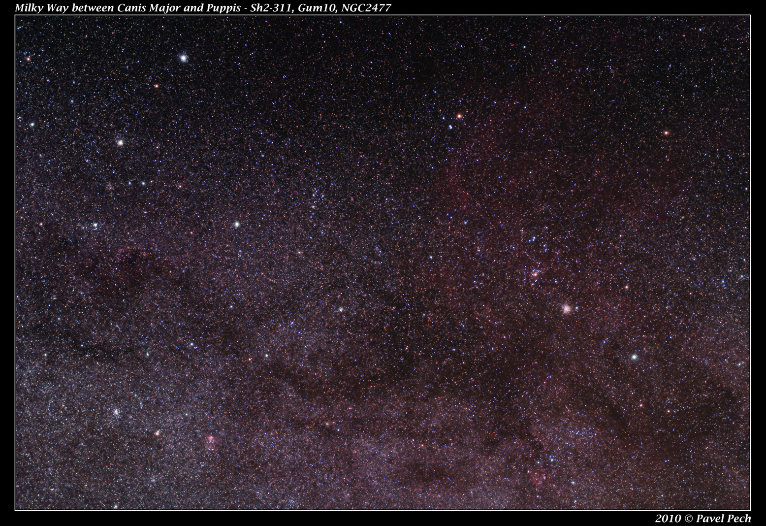 Canis Major, Puppis, Sh2-311, Gum10, NGC2477
