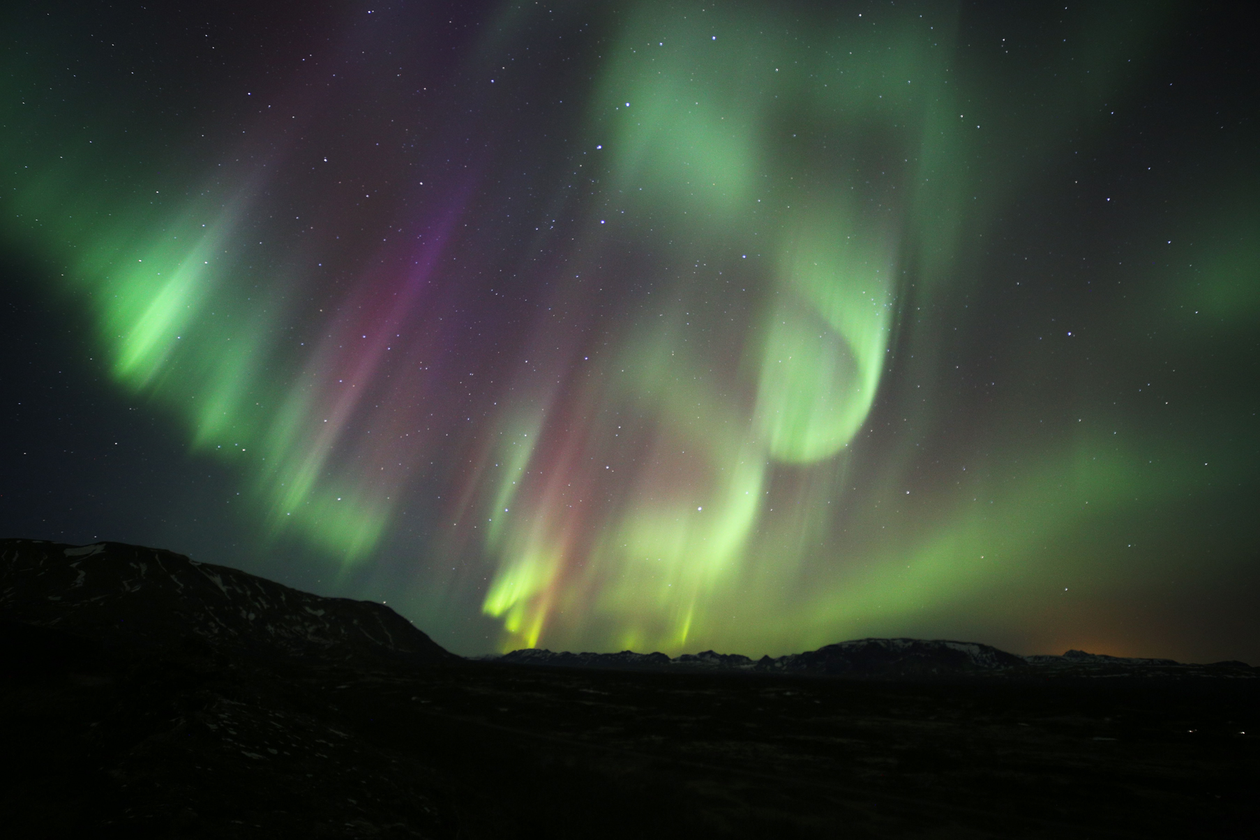 Aurora Borealis from Þingvellir - East (23:00)