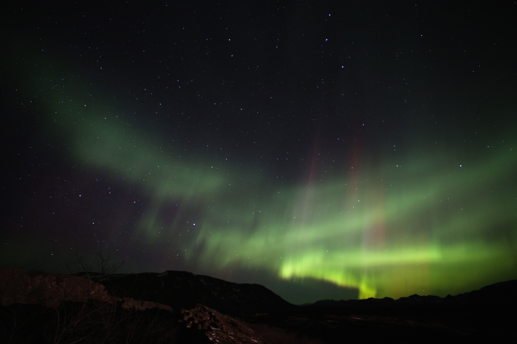 Aurora Borealis from Þingvellir - North (00:13)