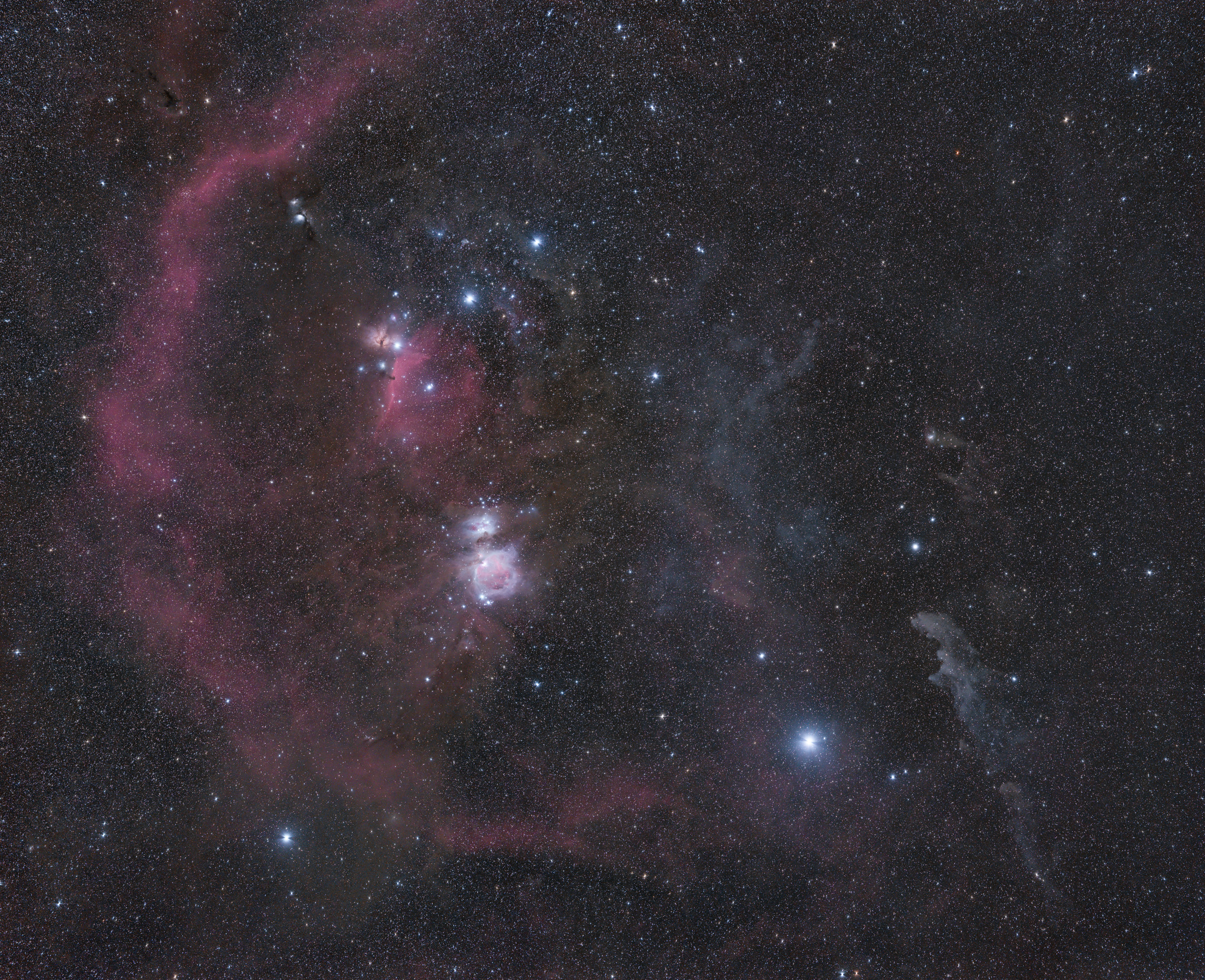 Mlhoviny v souhvězdí Oriona