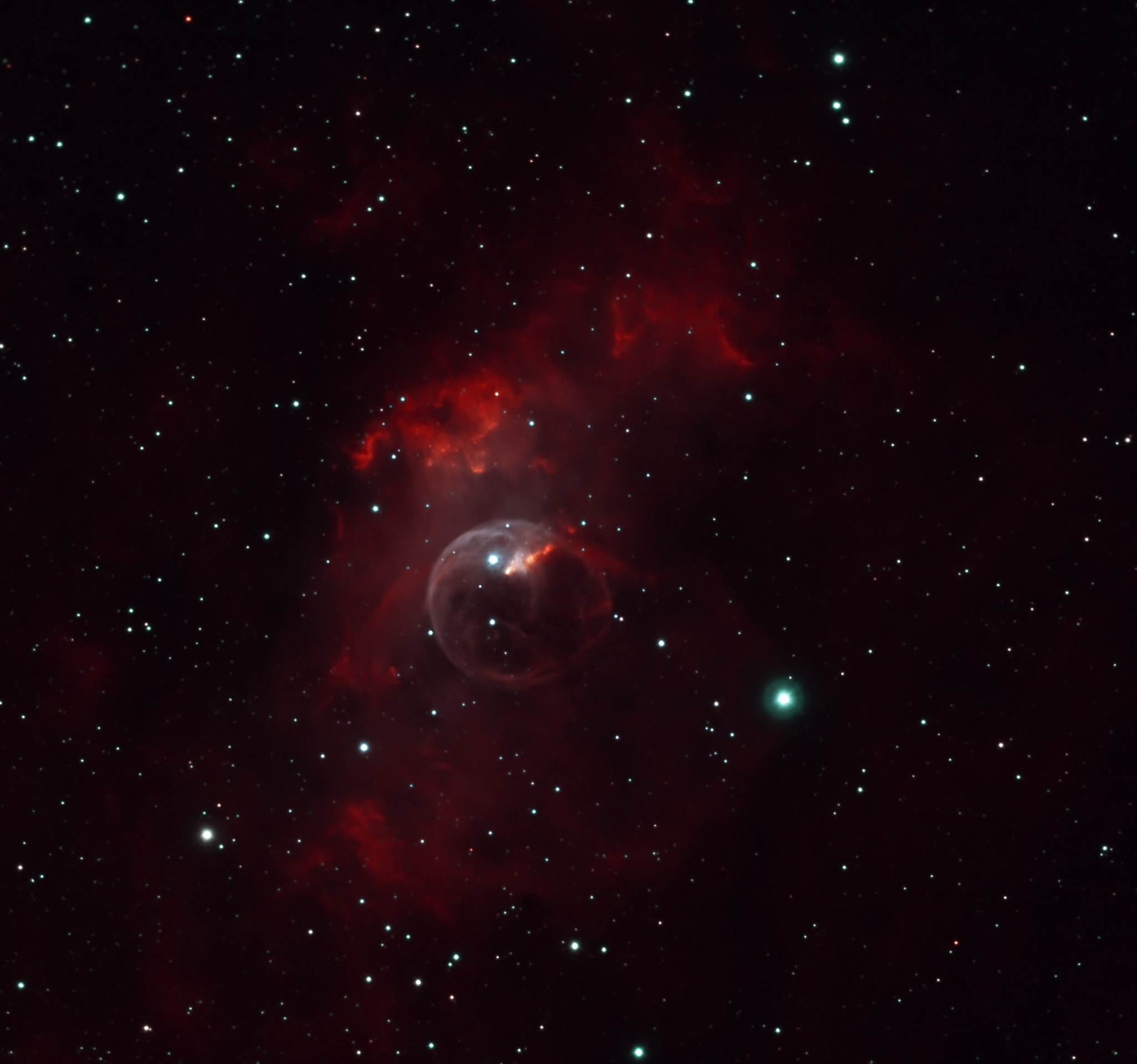 mlhovina Bublinka  NGC 7635  -  bicolor