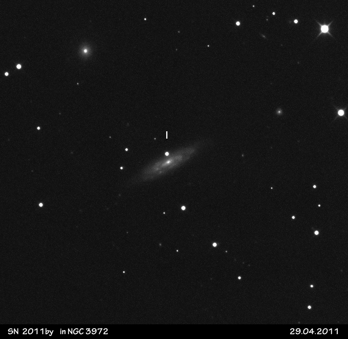 supernova  2011by  in NGC3972
