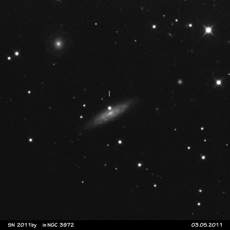supernova  2011by  in NGC3972