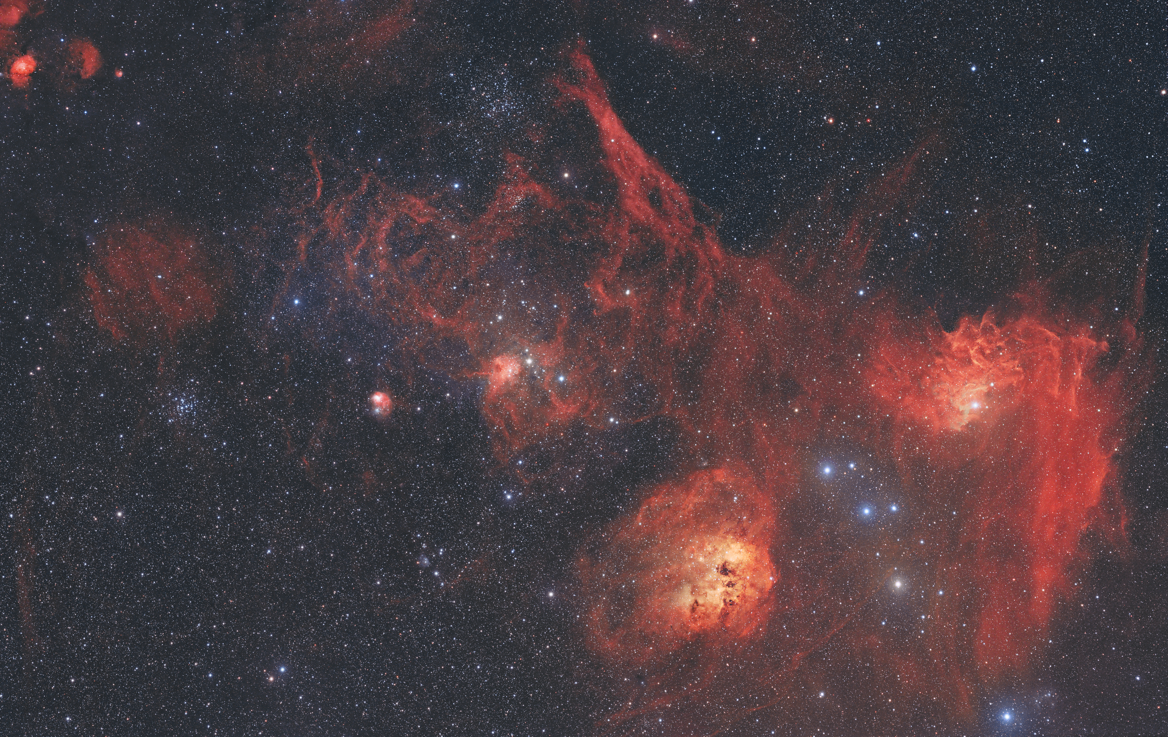 IC405, IC410, IC417, M38, M36