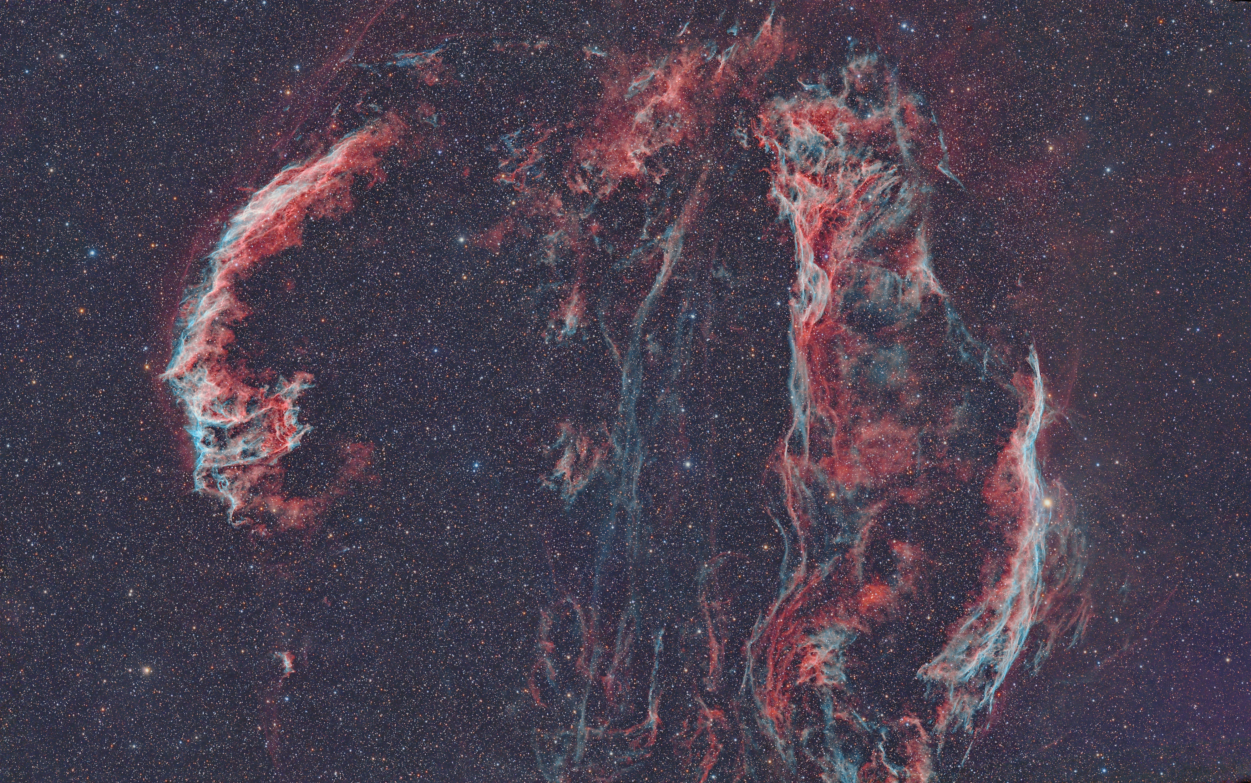 Řasová mlhovina, NGC6992, NGC6960