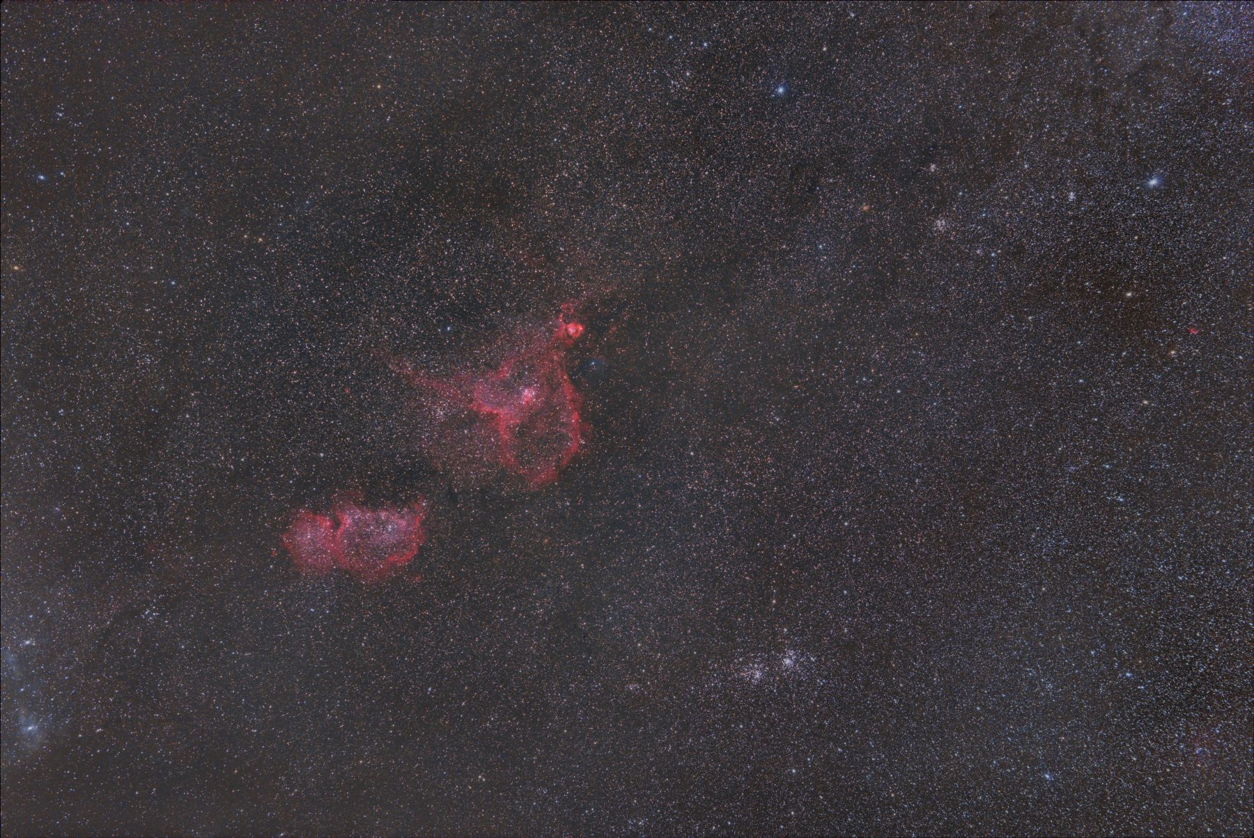IC1805, IC1848, NGC869, NGC884