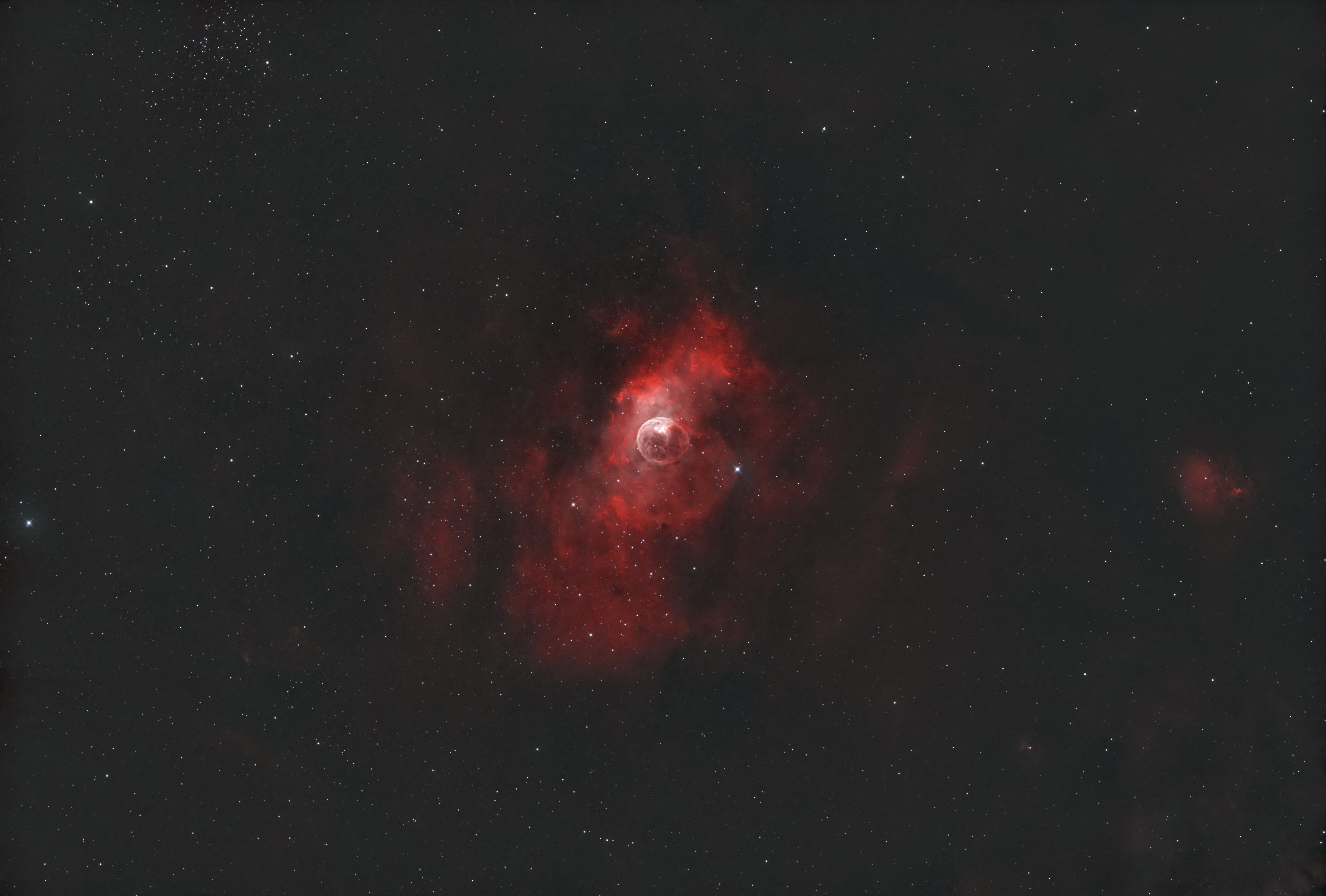 NGC7635 (paleta HOO), M52, LBN543, SH2-159