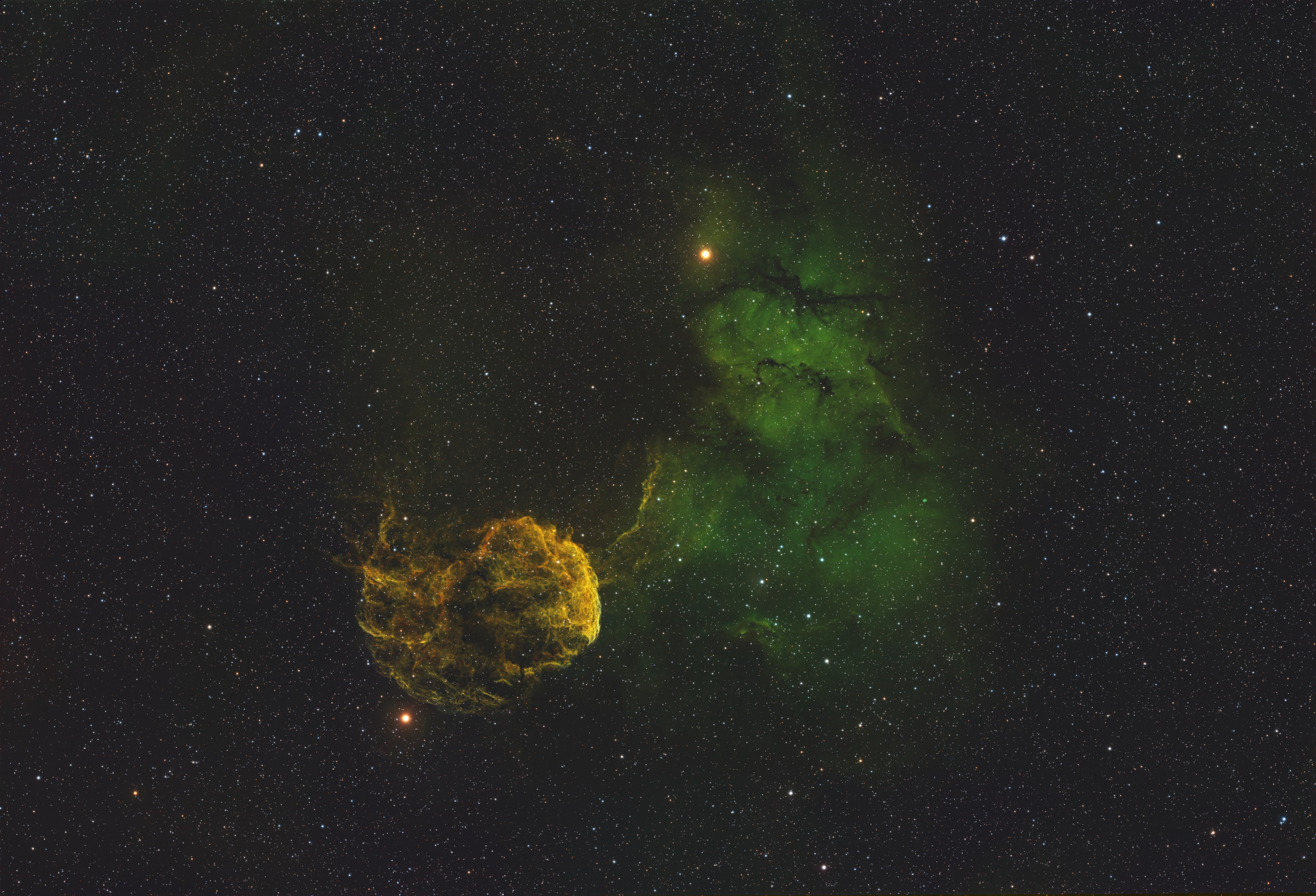 IC443 (Jellyfish Nebula), Sh2-249, IC444 