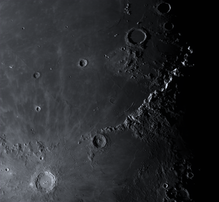 Copernicus, Eratosthenes a Montes Apenninus
